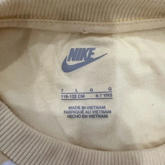 Nike Cream and Yellow marble Swirl Sweatshirt - Picture 4 of 5